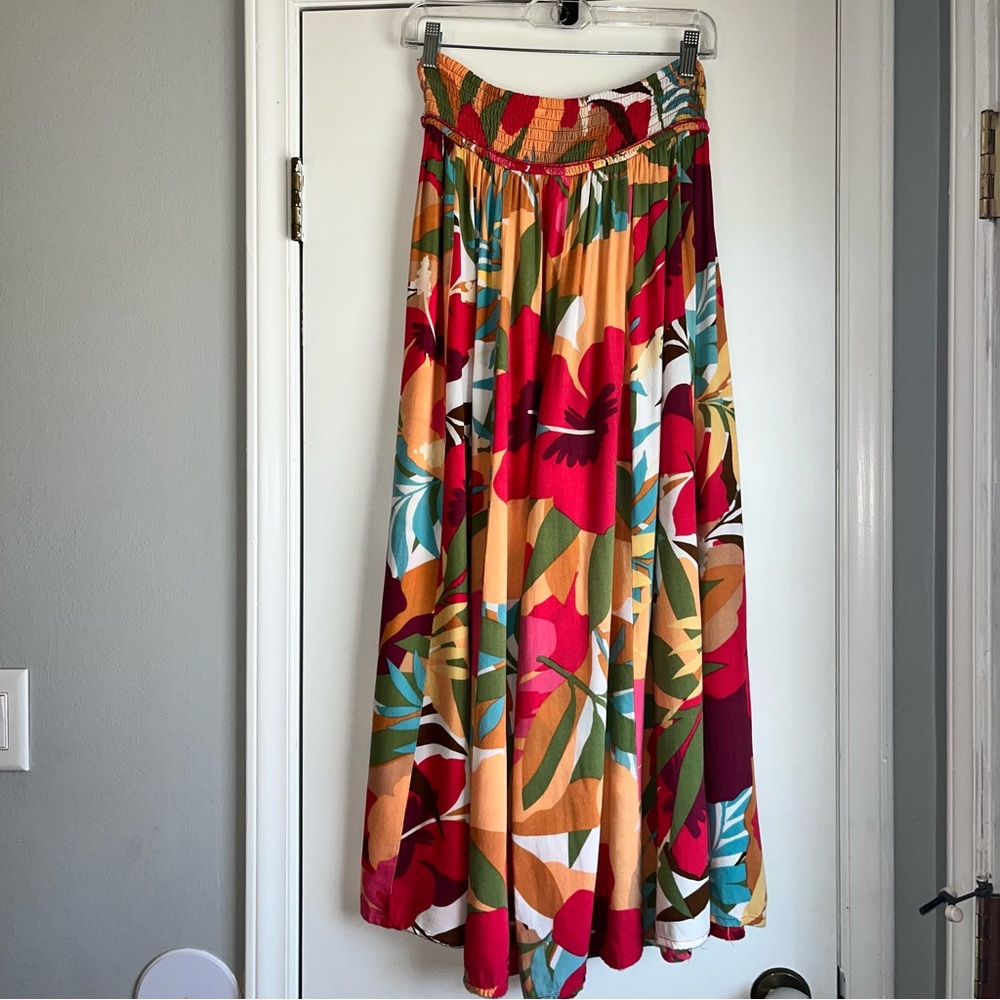 True Destinations Palazzo Pants Ankle Length Resortwear Tropical Print - Picture 5 of 10